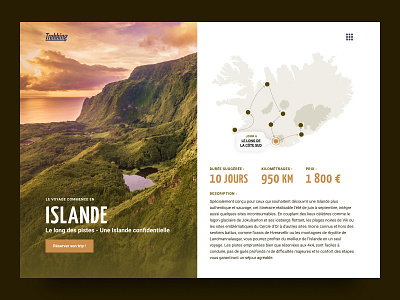 Daily UI #79 - Itinarery colors daily 100 challenge daily ui design guide iceland islanders map reservation travel trip ui ui design web webdesign