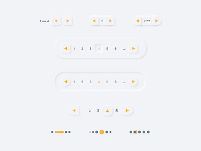 Daily UI #85 - Pagination Neumorphism