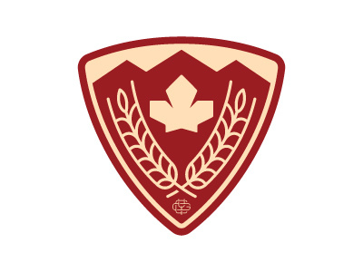 Calgary Badge badge calgary canada leaf monogram mountains patch wheat
