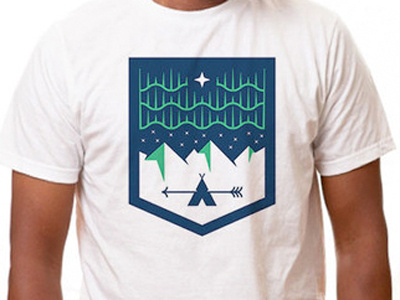 'Northern Lights' Tee apparel design illustration northern lights shirt western