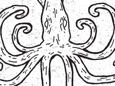 Squid Vicious doodle eyes illustration lines sea life squid tentacles texture