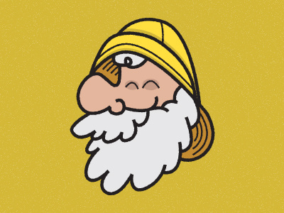 Sou'wester beard character fisherman hat illustration souwester