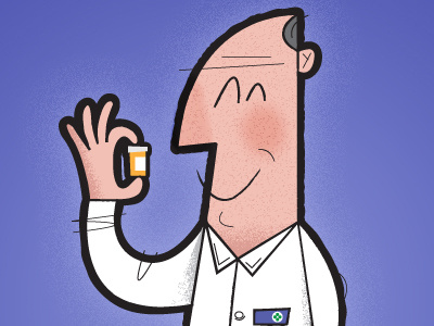 Pharmacist bottle coat face hand illustration man pharmacist texture