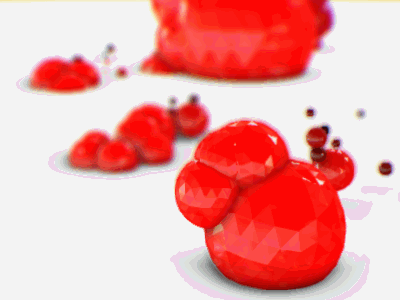 Super Clean 3d geometry opengl particles red
