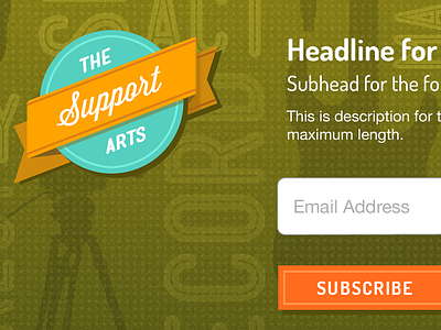 Support the Arts android app arts email newsletter subscribe theme