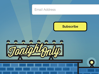 Tonight, Tonight. android app blimp clouds email events flat illustrator mailchimp subscribe vector