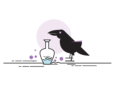 Design Sprints: Thirsty Crow bird crow design sprints illustration pot thirsty crow