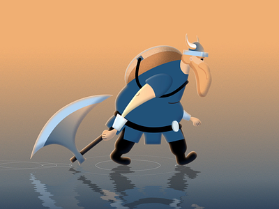 Viking's walk 2d character 2danimation aftereffects cartoon character animation character design illustrator layer styles loop mondayschallenge motiongraphics viking walkcycle