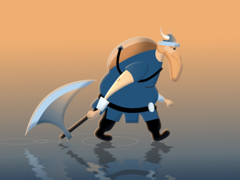 Viking's walk 2d character 2danimation aftereffects character animation character design illustration illustrator motion design motiongraphics vector walkcycle