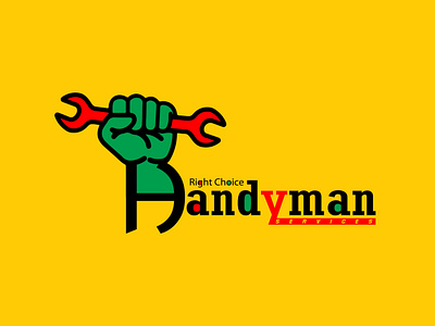 Handyman esport logo female logo flat logo design milimastic logo typography logo