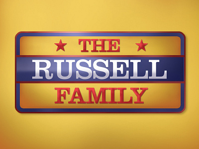 The Russell Family logo clarendon family fossil gold logo retro star