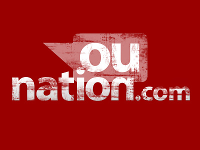 OUnation Logo .com crimson logo rough treated