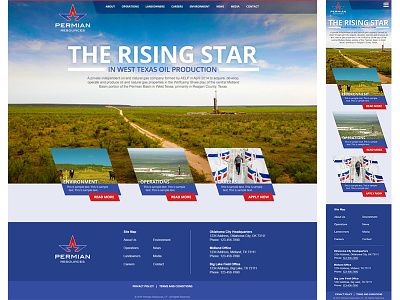 Permian Resources Corporate Web Site digital oil and gas web design responsive design web website
