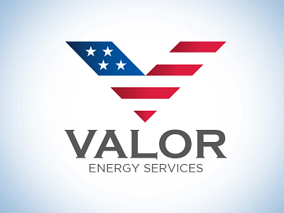 Valor Energy Services Logo corporate brand logo logo design patriotic