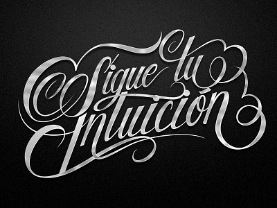 Intuición alcohol brandy drink hermosillo intuicion lettering logo mexico sonora swirls type typography