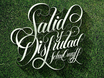 Salid y Disfrutad barcelona football futbol holanda lettering mexico netherlands soccer sonora type typography