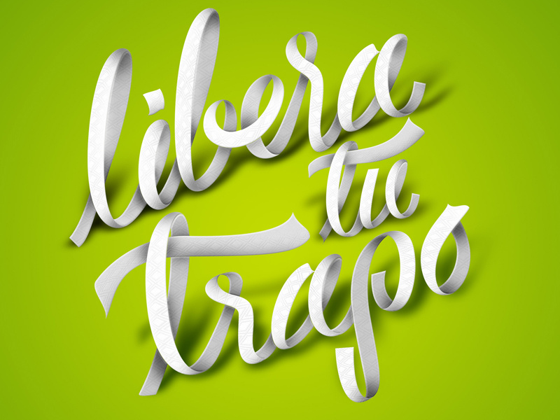 Libera Tu Trapo bounty lettering paper kitchen cloth logotype logo type typography craft mexico sonora