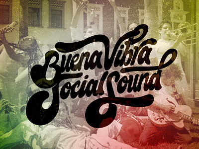 Buena Vibra Social Sound band groovy hermosillo lettering local logo reggae ska sound type typo typography