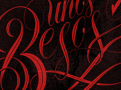 Besos - Valentine's Day besos cooperplate handlettering kisses lettering love san valentin type typography valentines day