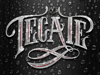 Tecate beer fanart handlettering lettering oldschool tecate type typography