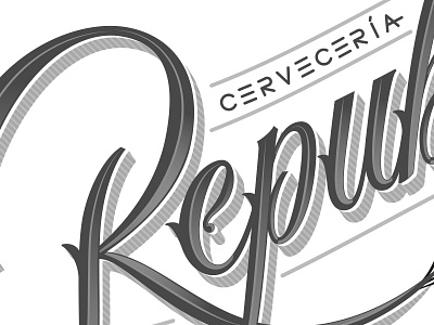 Cervecería República beer brewery custom handlettering lettering logotype type typography