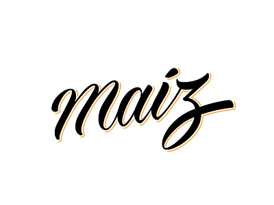 Maíz corn custom type food handlettering lettering logo maíz type typography
