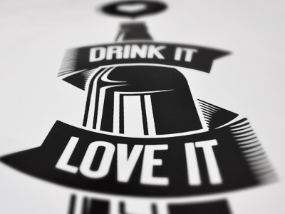 Drink It beer drink duotone love silkscreen typography