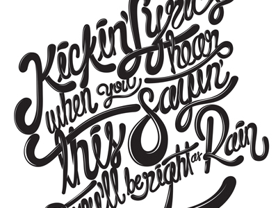 Kickin' Lyrics By Alán Guzmán On Dribbble