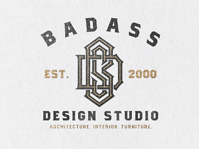 BDS Monogram - Badass Design Studio architecture badass bds design furniture handlettering interior design lettering lettering animation logo logotype monogram studio