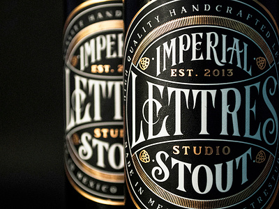 Lettres Studio Beer beer craftbeer imperial stout lettering letters logo logotype product stout