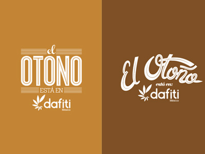 Autumn is in dafiti lettering logo mexico type typography