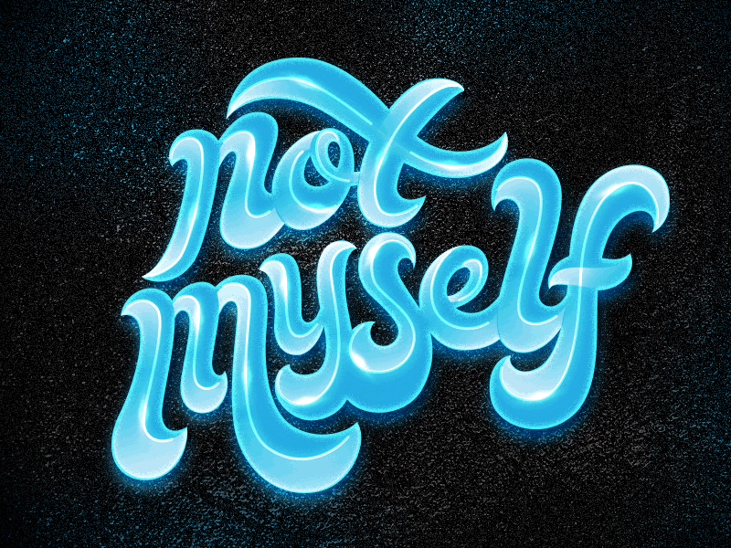 Not Myself disco gif lettering logo logotype techno type typography