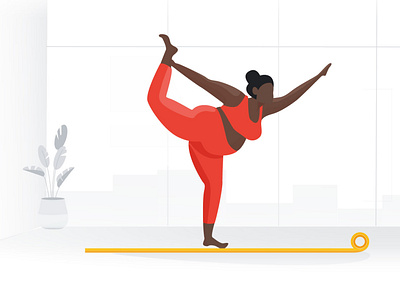 Home yoga creative design fitness health healthy illustration quarentine yoga