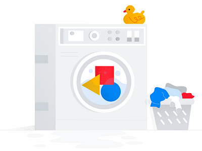 Laundry design flat illustration vector