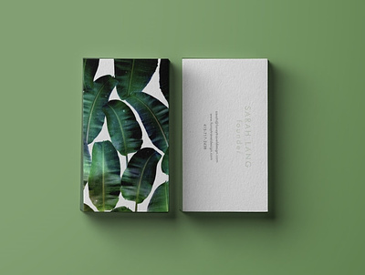 Tropical Leaf Business Card branding business card design business cards businesscard cards design design embossed embossed business cards illustration leaf design tropical leaf design tropical leaf illustration tropical leaves vector