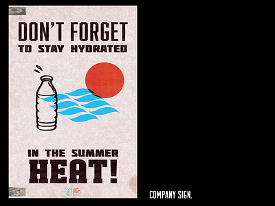 Stay Hydrated art company sign design flyer graphic design illustration poster design sign