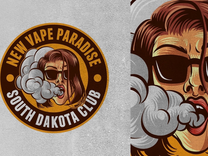 Vaping girl (concept) branding concept digital digital illustration logo marketing oklahoma tulsa