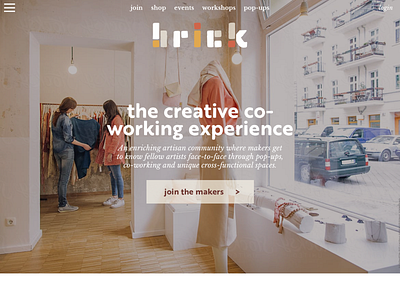 Brick Landing branding landing page website