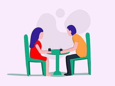 Talk Over Tea —Flat Illustration Character Design adobe adobe illustrator art design flat flat design flat illustration illustration illustration design vector