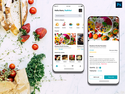 Food App design food app ui