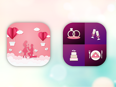 Wedding Planer app icon design logo