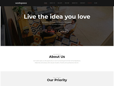 WorkSpace - Creative CoWorking Office WordPress Theme blog business co working conference corporate creative space events exhibition handcraft studio meetings open office startup work space workplace workshop