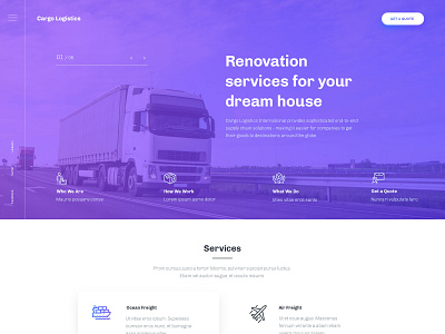 Cargo Logistic agency business creative modern responsive