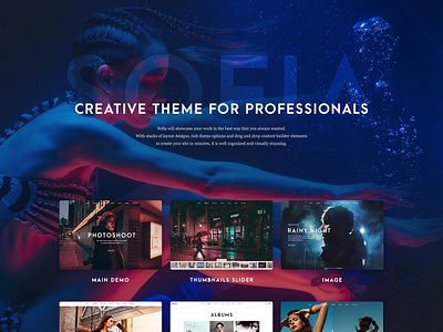 Sofia agency business creative fullscreen gallery modern parallax photo photographer photography photography theme portfolio professional responsive