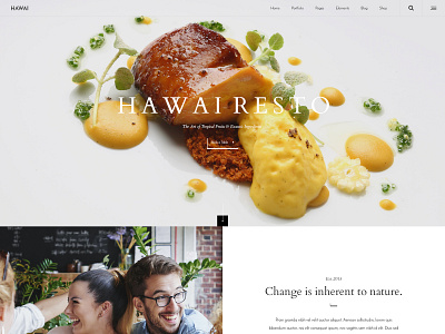 HAWA Restaurant architechture creative multipurpose restaurant resume webdevelopment wordpress