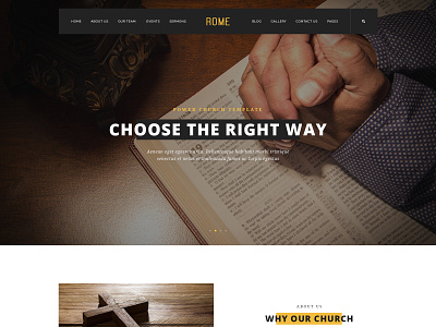 Rome Church agency church contact creative events gallery modern organization responsive template wordpress theme