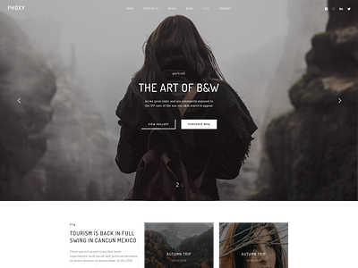 Phoxy agency business creative design gallery modern photography portfolio responsive webdevelopment wordpress