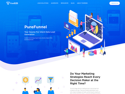 Pure B2b - PureFunnel agency b2b business creative marketing agency marketing page webdevelopment wordpress