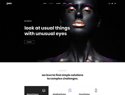 PAO WordPress Theme agency creative gallery modern parallax photo photography portfolio webdevelopment wordpress