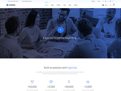 KARMA - About Page agency business creative design gallery modern portfolio webdevelopment wordpress wordpress design wordpress development wordpress theme